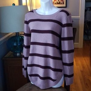 Purple Striped Sweater